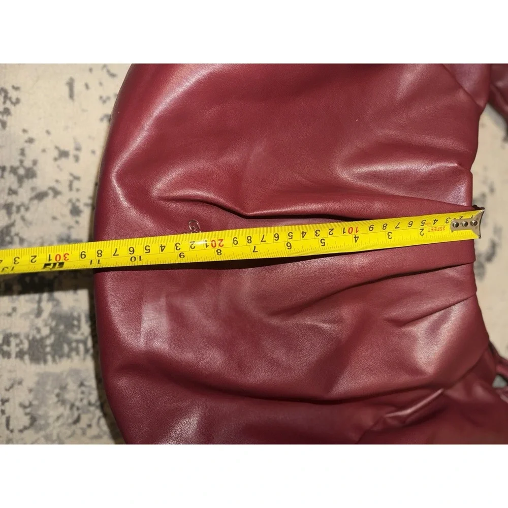 Soft,‎ slouchy Giselle Paris Adele hobo bag in a rich red/burgundy shade
